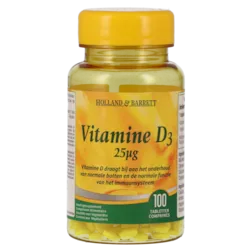 Holland & Barrett Vitamine D3, 25mcg (100 Tabletten)