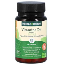 Holland & Barrett Vitamine D3 25mcg Vegan Liposomale Kauwtabletten (120 kauwtabletten)