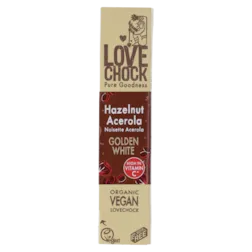 Lovechock Golden White Vegan Hazelnut & Noisette Acerola Bio (40gr)