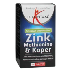 Lucovitaal Zink - Methionine & Koper (60 Tabletten)