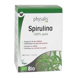 Physalis 100% Puur Spirulina Tabletten Bio (200 Tabletten)