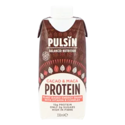 Pulsin Cacao & Maca Protein Plant Based Energy Shake (330ml)
