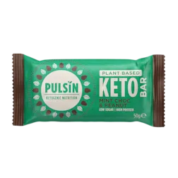 Pulsin Mint Chocolate & Peanut Keto Bar (50 gram)