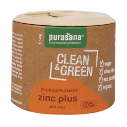 Purasana Clean & Green Zink Plus Bio (60 Tabletten)