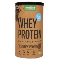Purasana Whey Protein Chocolate Lactosevrij Bio (400gr)
