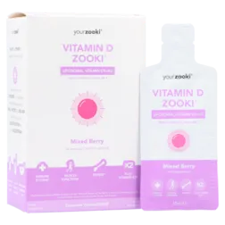 YourZooki Liposomal Vitamin D3 3000IU & K2 100UG Mixed Berry Flavour 15ml (14 zakjes)