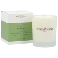 AromaWorks Light Range Candle Lemongrass & Bergamot (30cl)