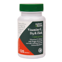 Holland & Barrett Vitamine C, D3 & Zink (120 Tabletten)
