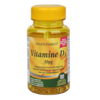 Holland & Barrett Vitamine D3, 10mcg (100 Capsules)