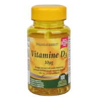 Holland & Barrett Vitamine D3, 10mcg (100 Capsules)