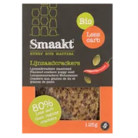 Smaakt Less Carb Lijnzaadcrackers Maanzaad Bio (vervanger Atkins)