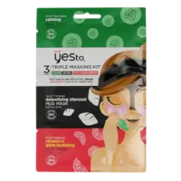 Yes To Triple Mask Charcoal Cucumber en Grapefruit