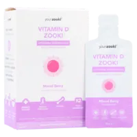 YourZooki Liposomal Vitamin D3 3000IU & K2 100UG Mixed Berry Flavour 15ml (14 zakjes)